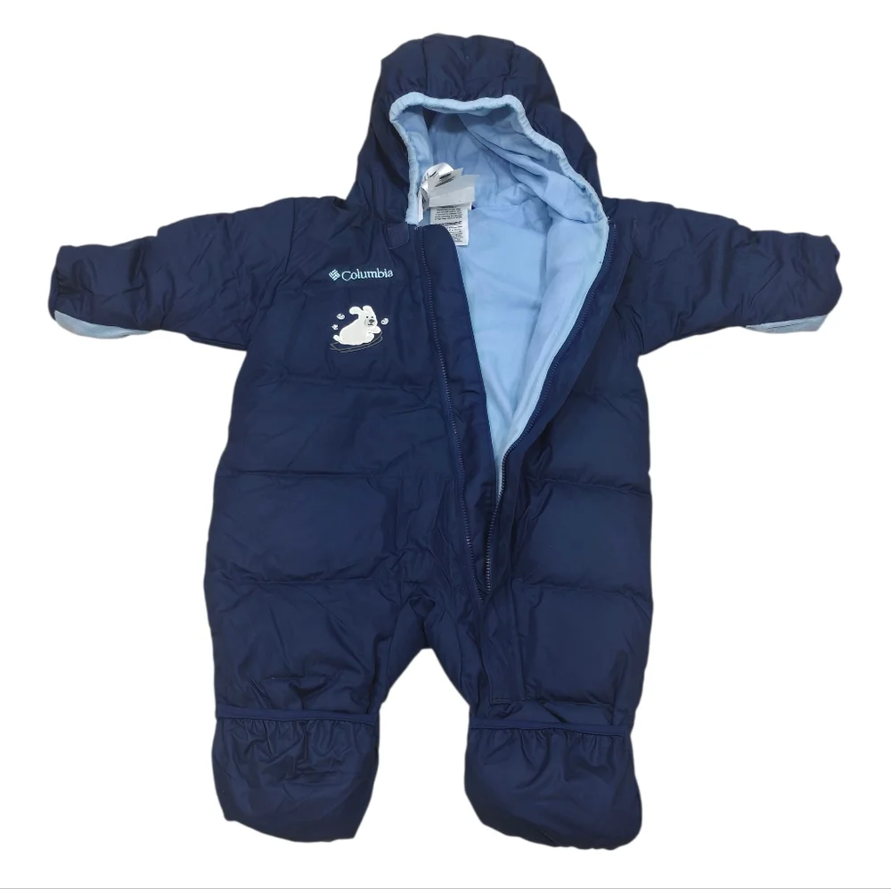 NEW Vintage Columbia Snuggly Bunny Bunting Suit Infant Down Insulated